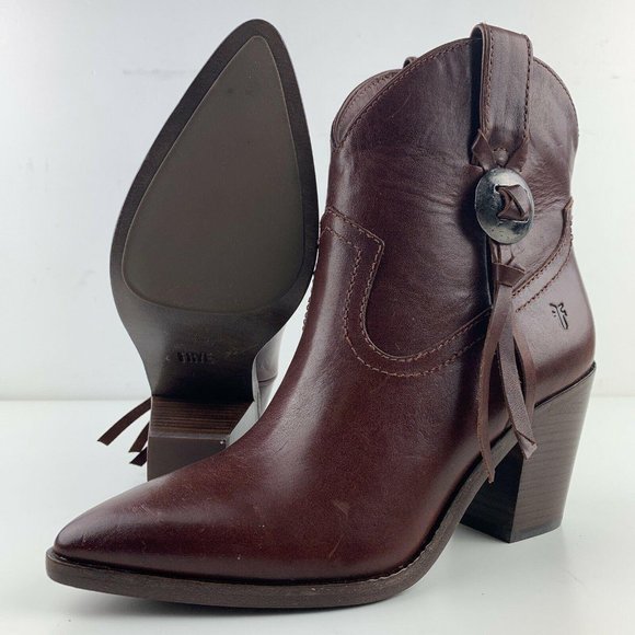 Frye Shoes - Frye Boots Womens Faye‎ Concho Short Mahogany
